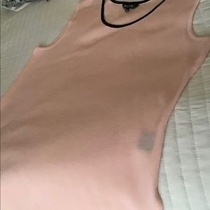 Misook knit soft pink tank top. Rich and classic.